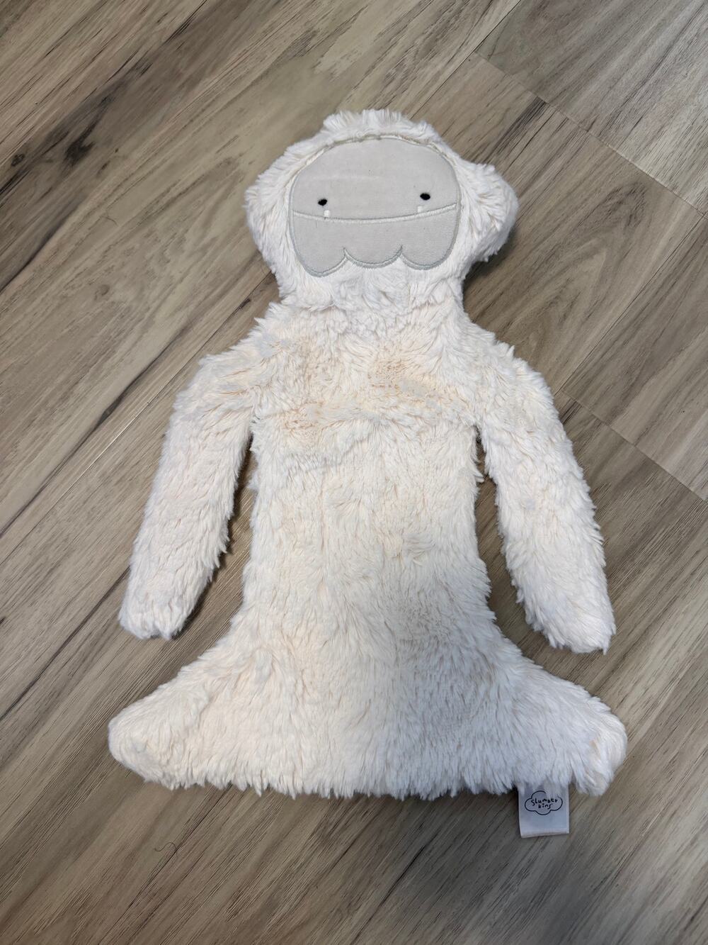 Slumberkins Yeti White Lovey Plush Gray Face 12" Snuggler Security Bigfoot